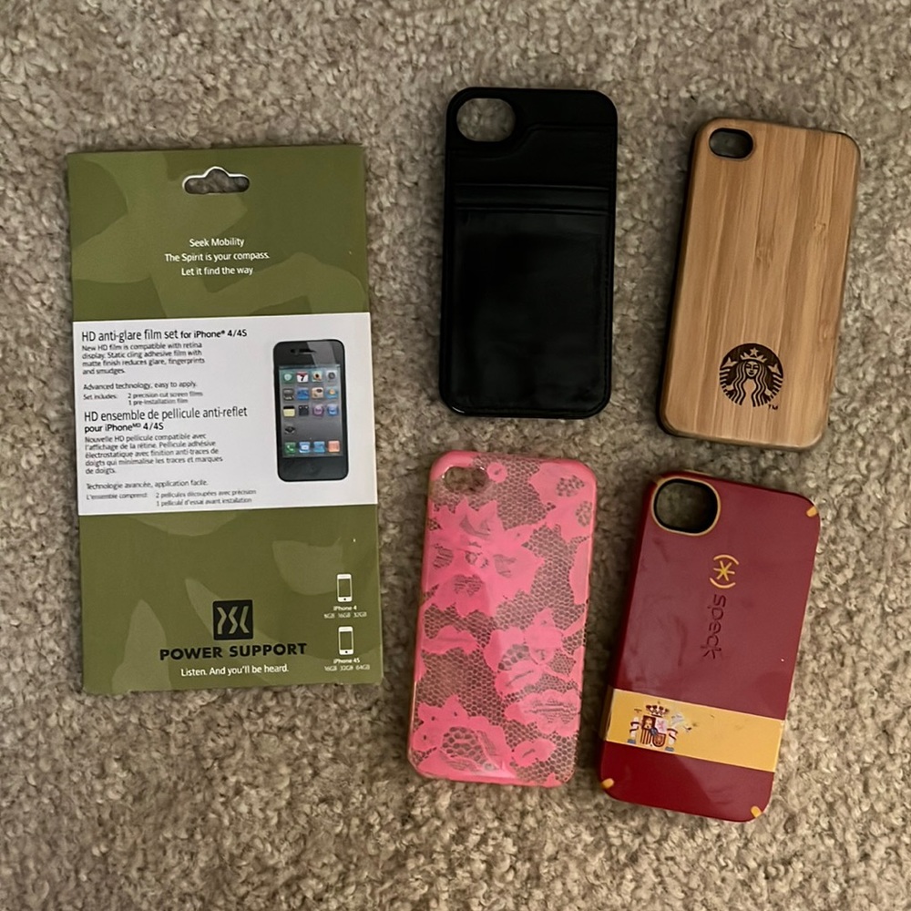 IPhone 4/4S Cases & HD Anti-Glare Film Set